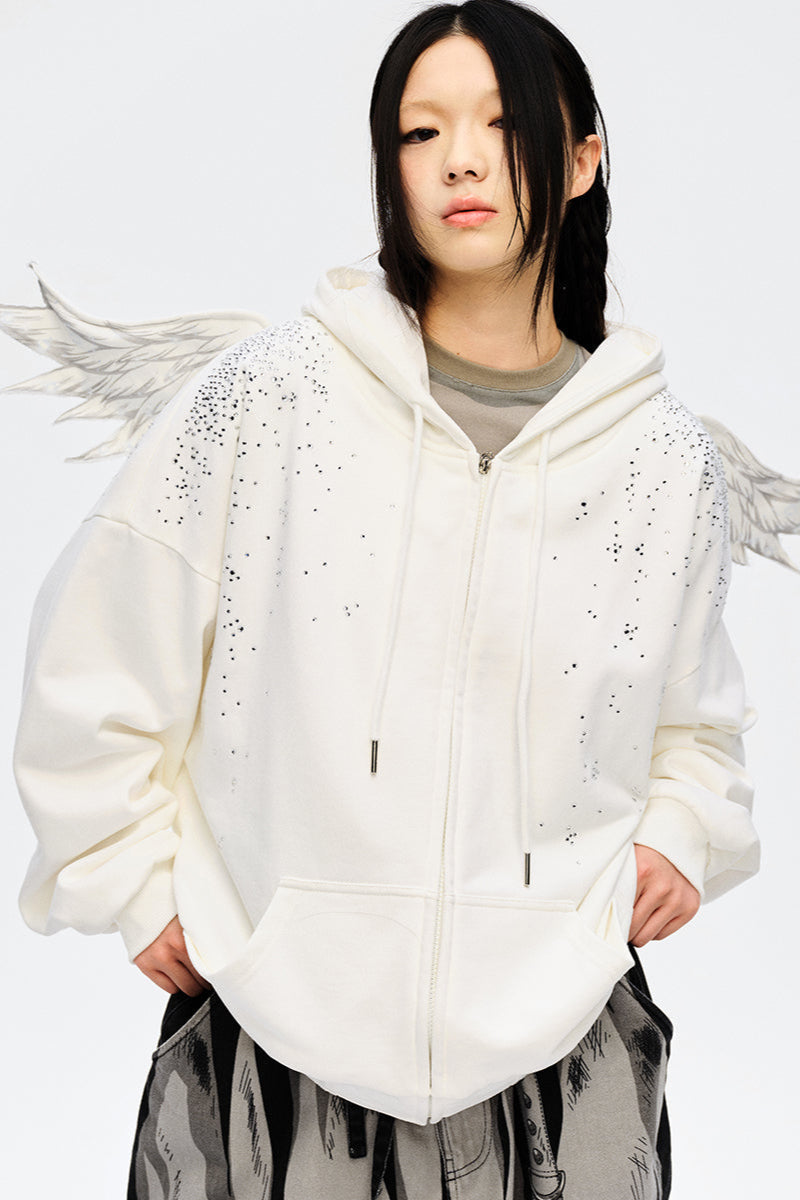 Angel Hoodie Starburst Sweatshirt