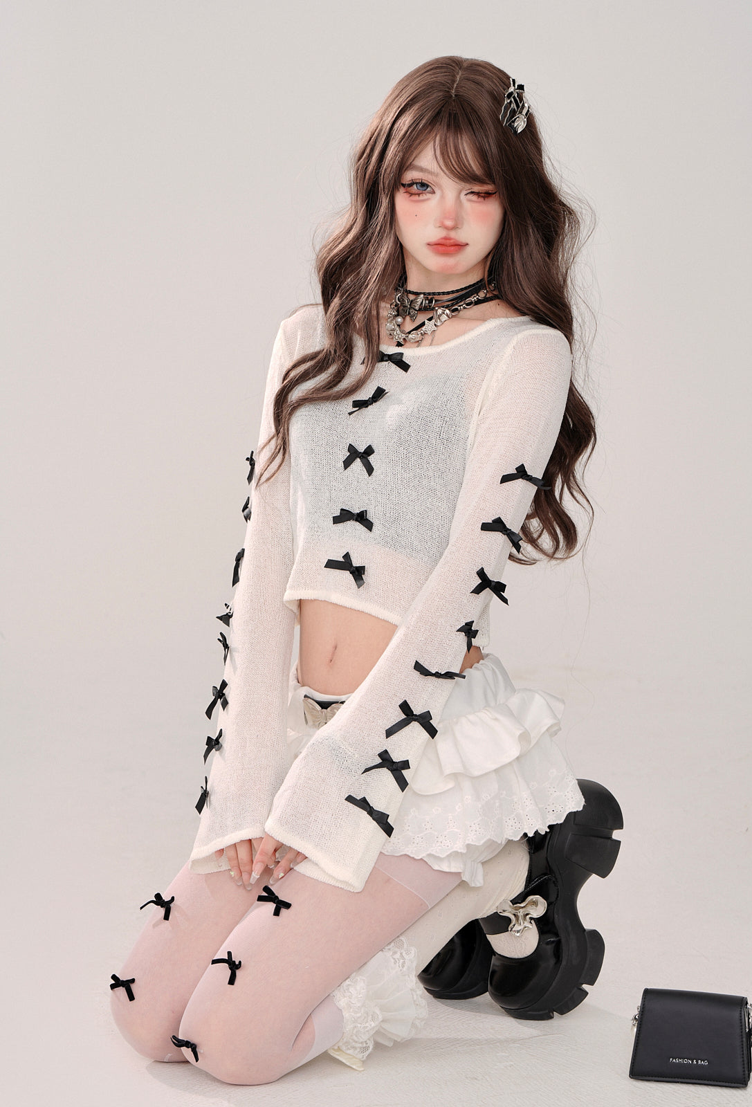 Triple Sheer Tops Ribbon