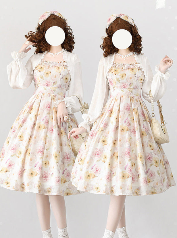 Lolley Dress + Cardigan Ta Trochrasic Elegan Forest Basket
