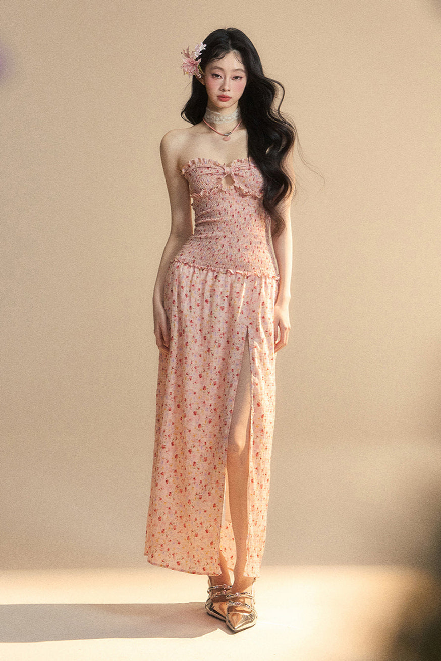 Girl Long Sweet Dress Tube Top