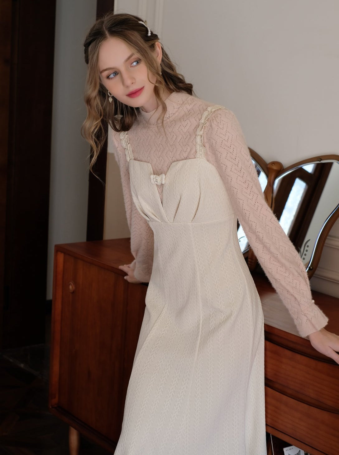 Top Dress Camisole Mermaid Neck Half