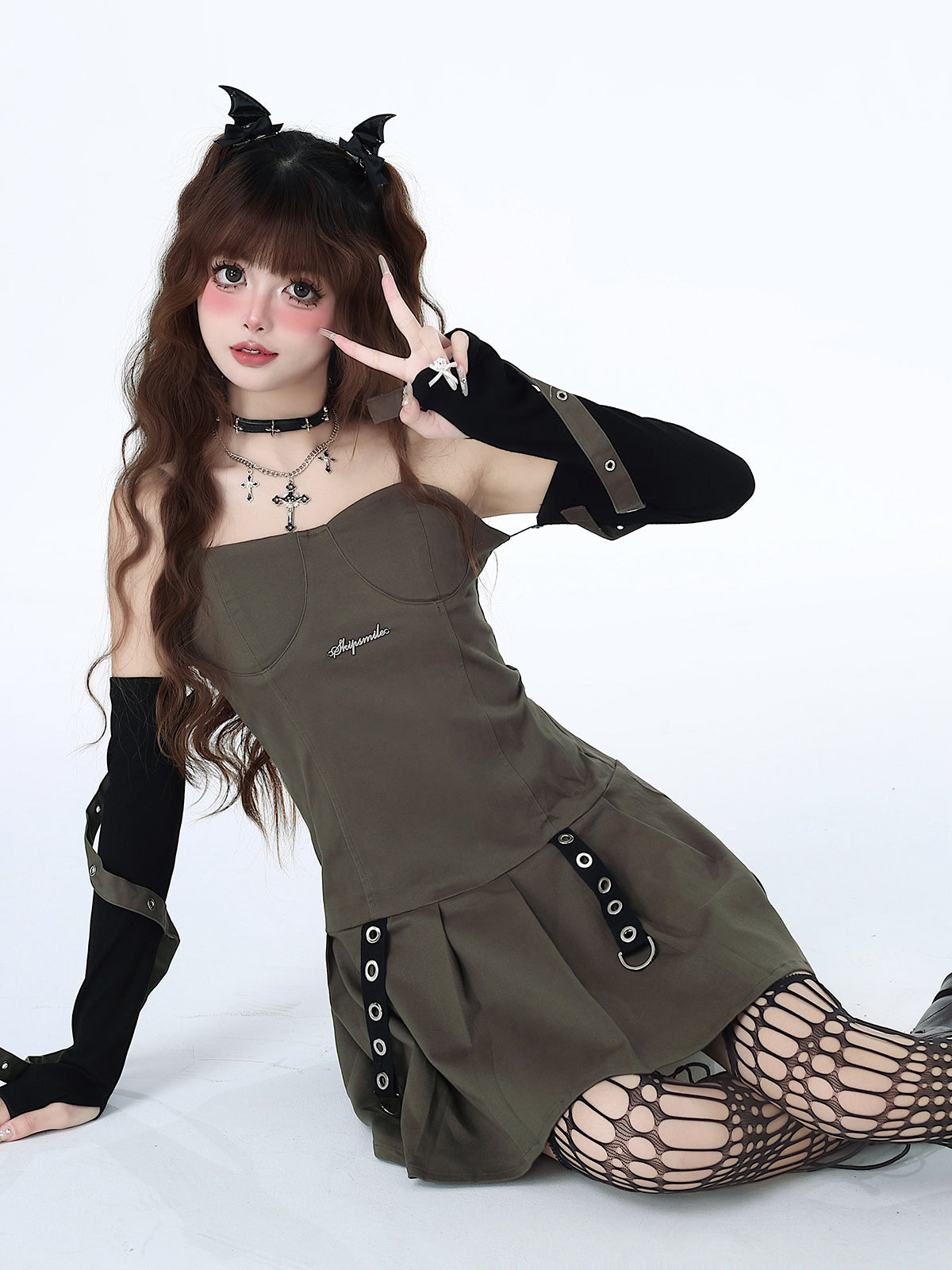 Retro American Sleeves Suspender Hot Girl Dress Design