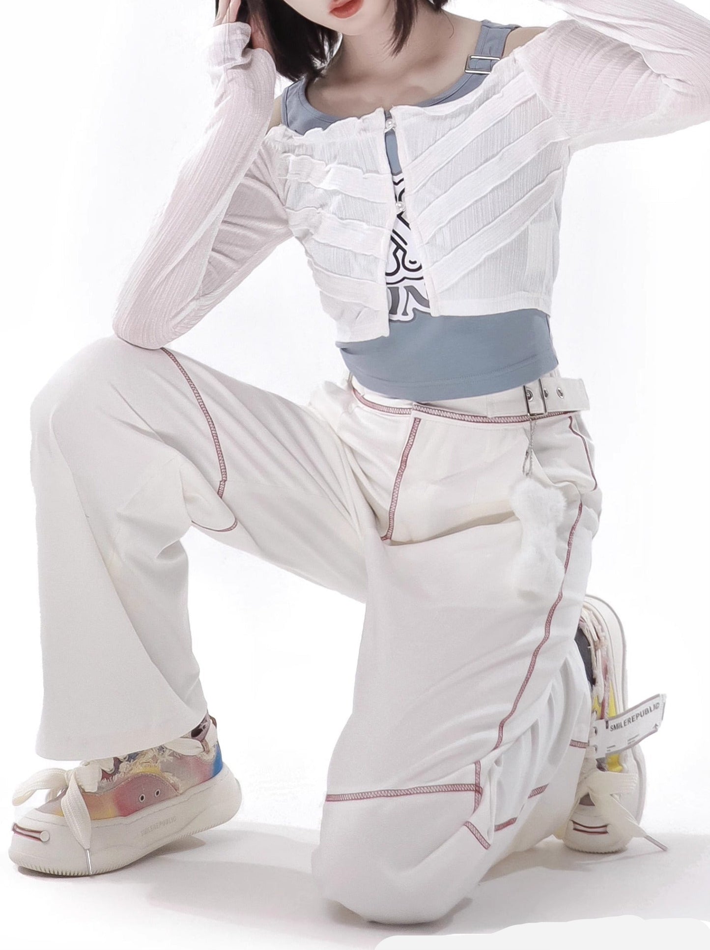 Veste d'été squelette de couleur de costume bleu blanc crème solaire d'invasion fraîche