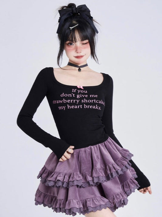 ブラックトップスネックボトルスクエア