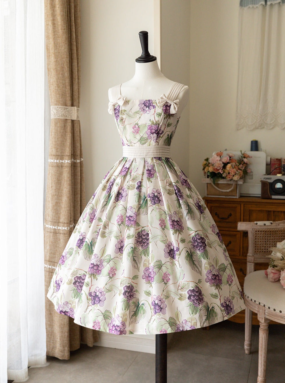 Lolita Flower Dress Retro