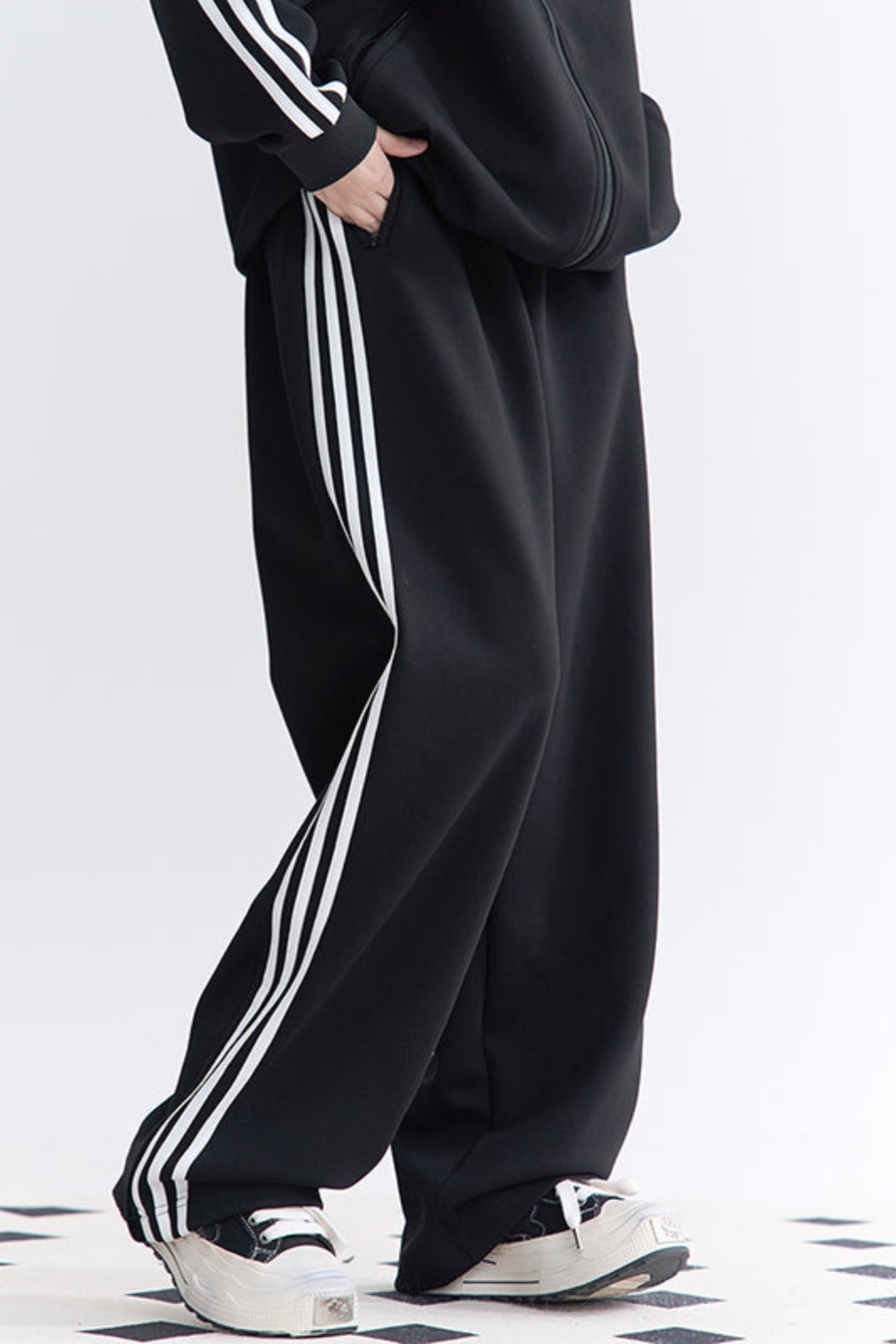Museum Style Pants and Setup Zip Jacket
