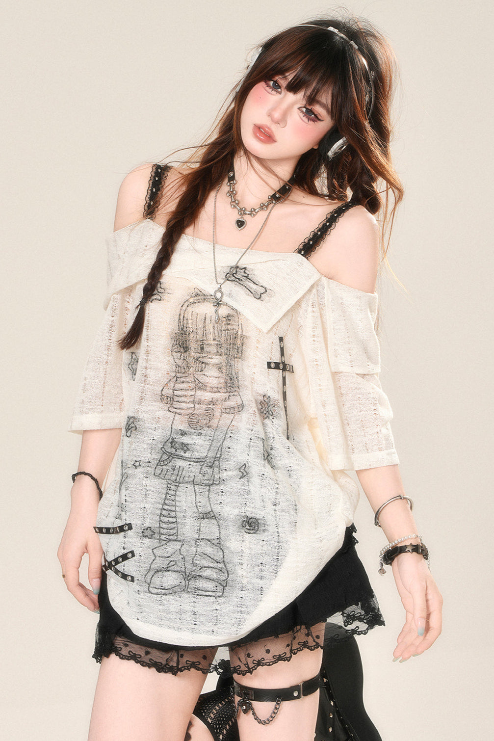 Tops Halter Over Sheer Lace