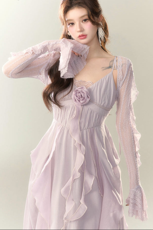 short French sheer cardigan