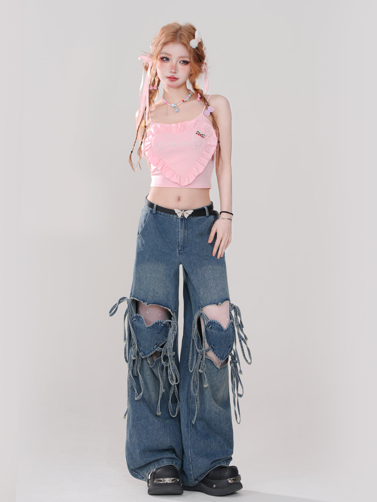 Slim Girl Short Tops Style Suspender Fantasy