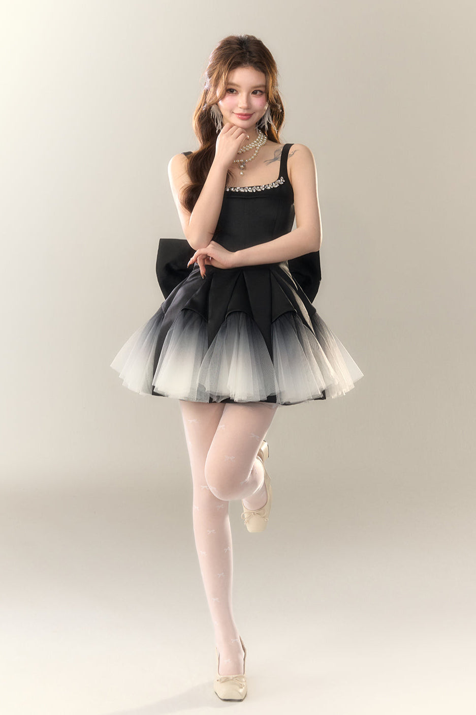 Dance Swan Gradient Princess Dress
