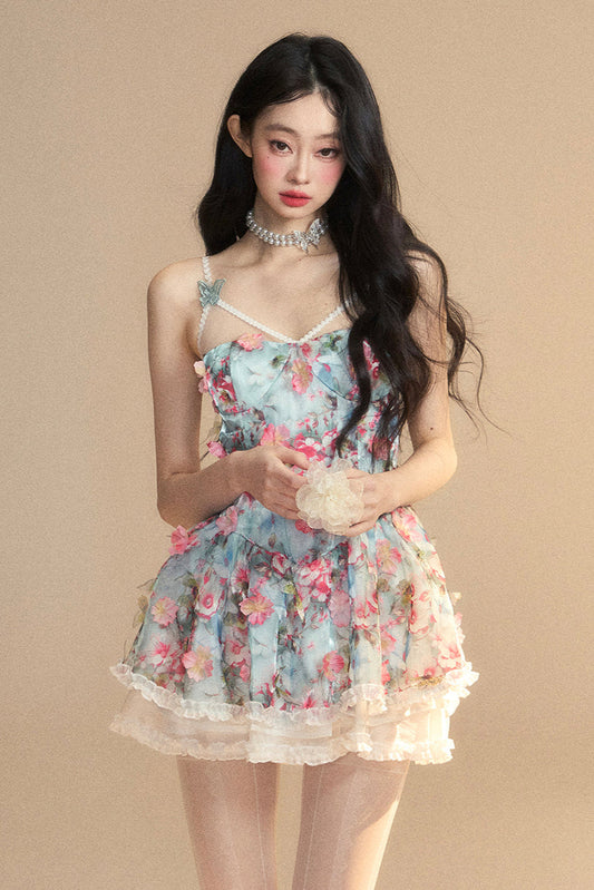 Camisole Blumenprodukt Prinzessin Kleid Malerei Vorbestellung