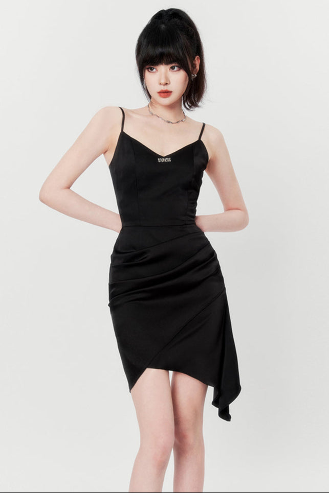 Mode Satin Wrap Dress + Shirt Halter