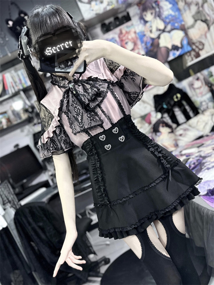 Hohe Culottes Schmaler Minirock mit Schleifenbund
