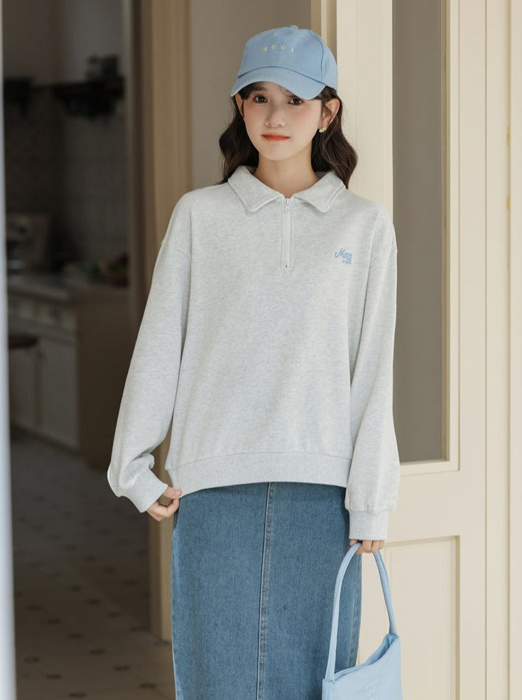 College Style Polo Casual Tops