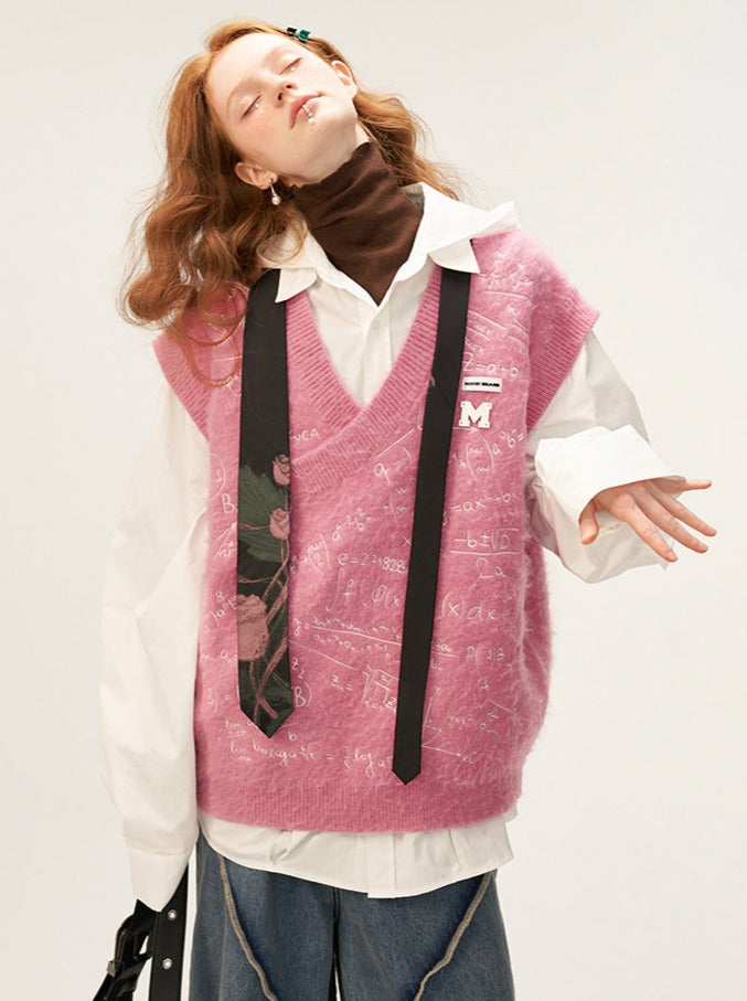 Gilet tricoté formule Over