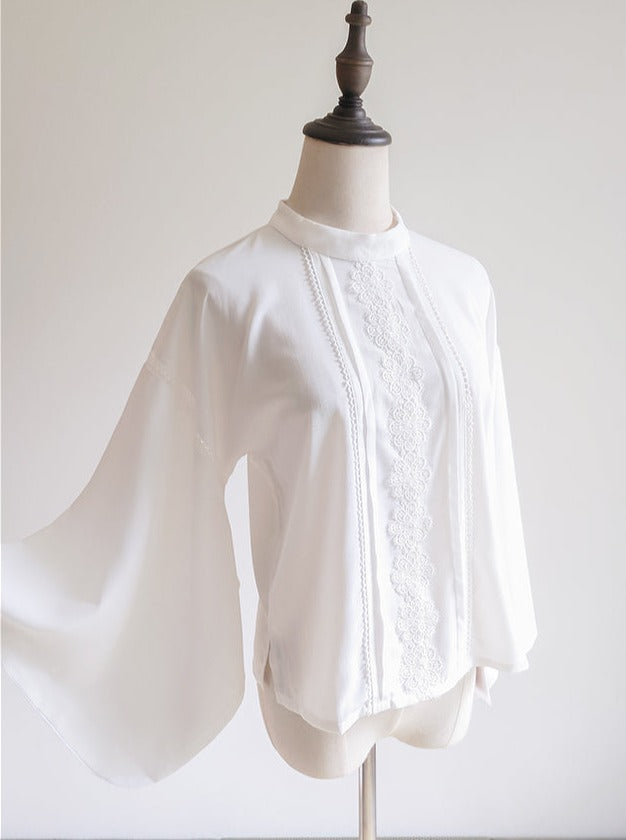 trumpet fur blouse cape + China accessories tassel scarf jumper skirt