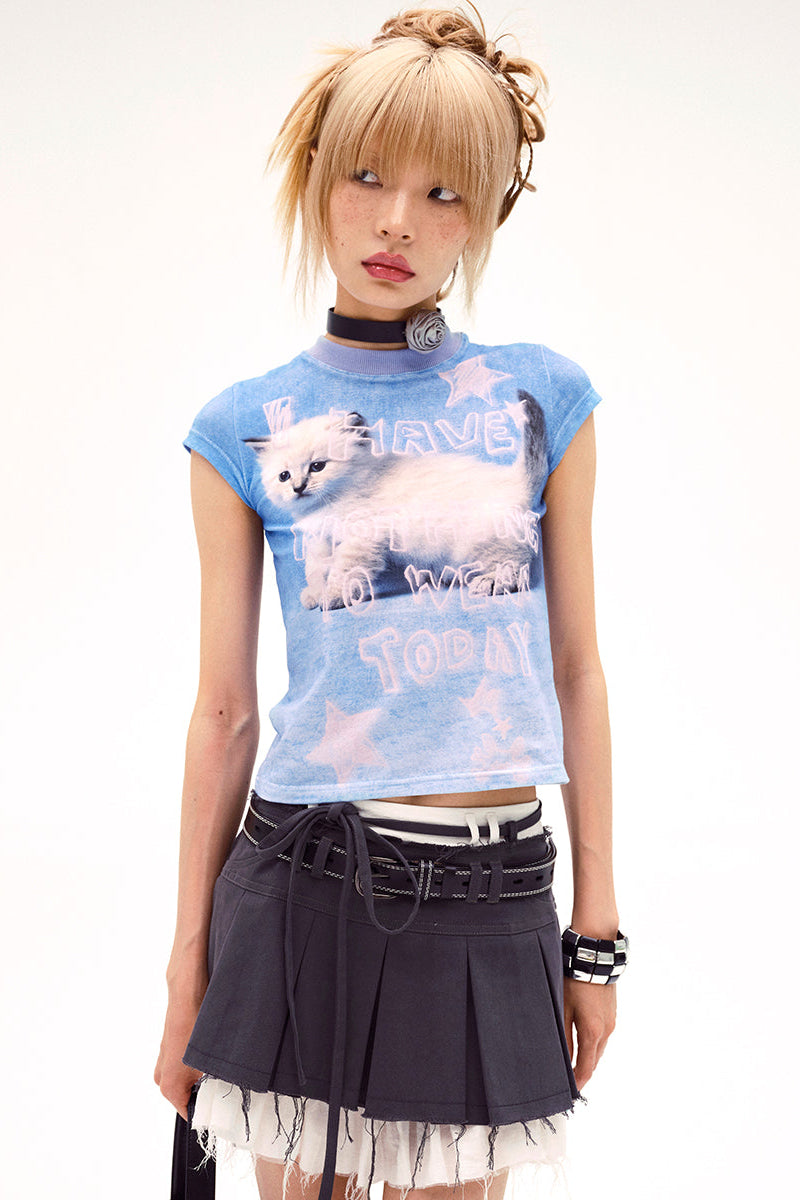 Design Tier T-Shirt Katze