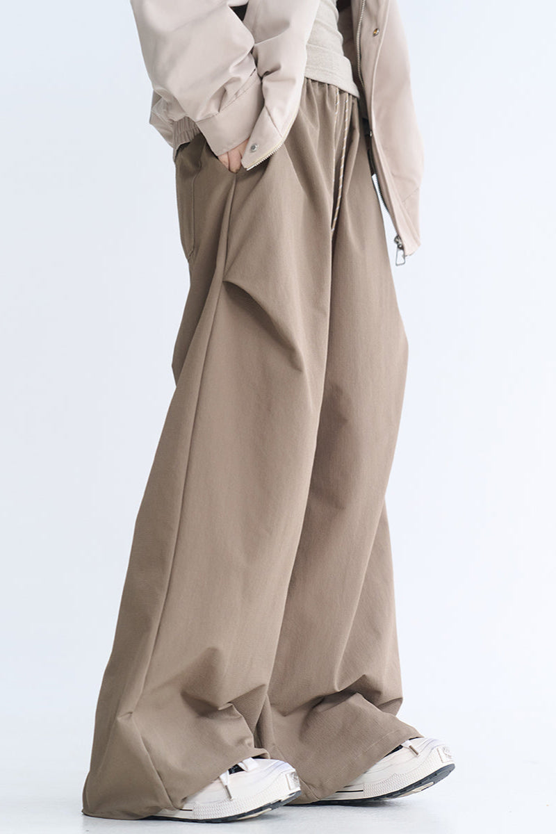 Minimalist wide-leg casual pants