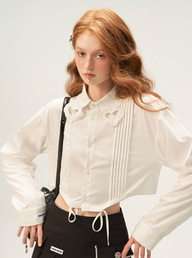 Kurzes Herzshirt Girly