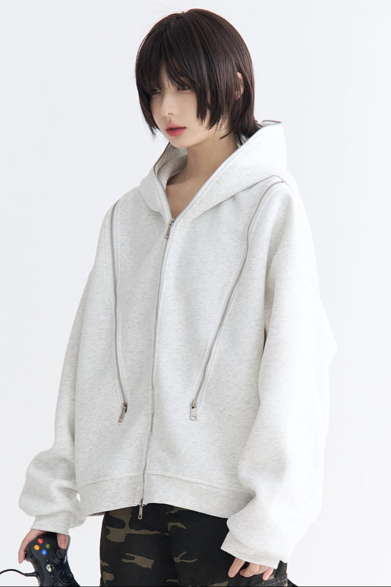 Casual cardigan zip-up