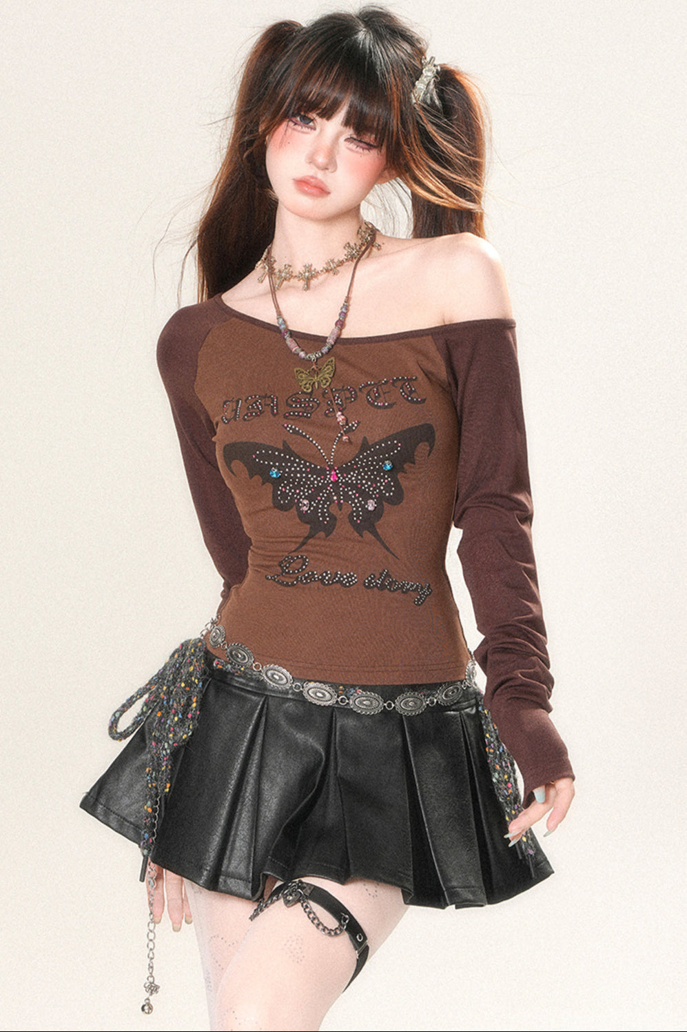Shoulder Western Sexy Top Slouchy One