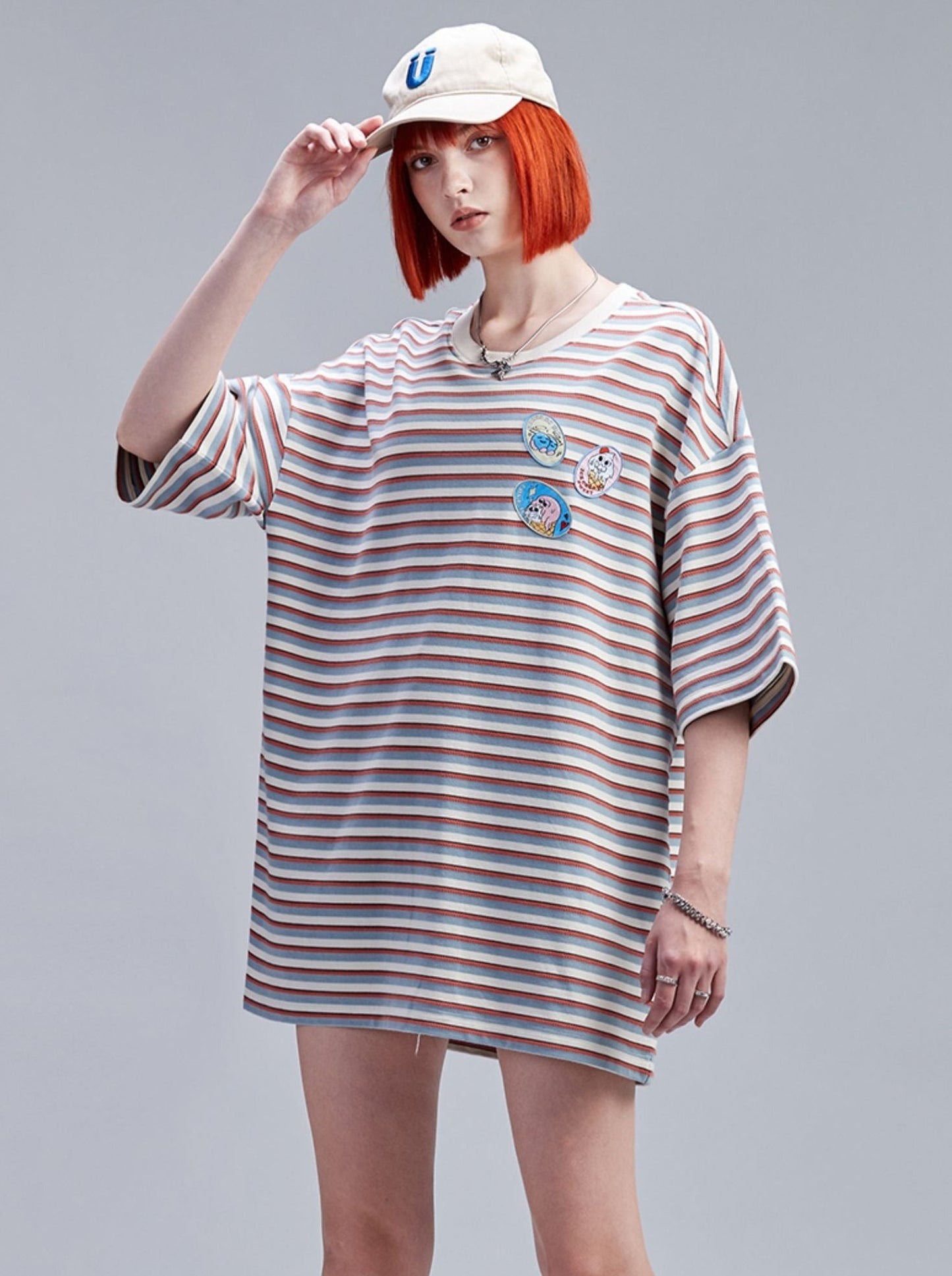 Pop Slim Border Loose T-Shirt