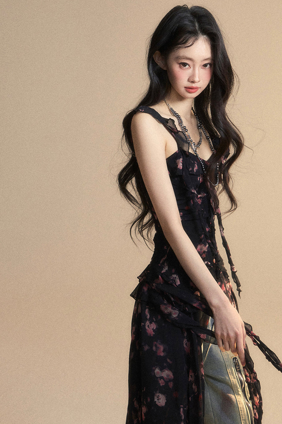 Chiffon Top Asymmetrical Wildflower Reservations Camisole