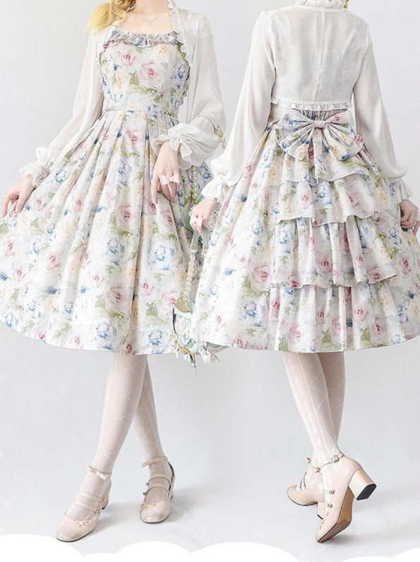Lolley Dress + Cardigan Ta Trochrasic Elegan Forest Basket