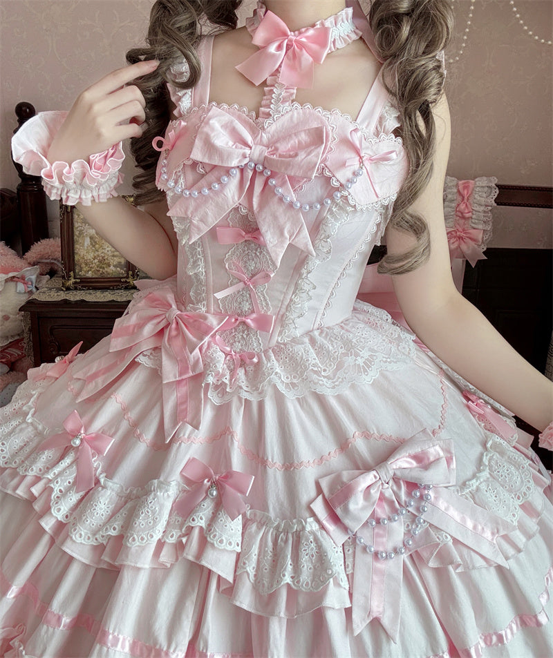 Haubenpuppe Kopfschmuck Kleid + Antike Prinzessin Perle