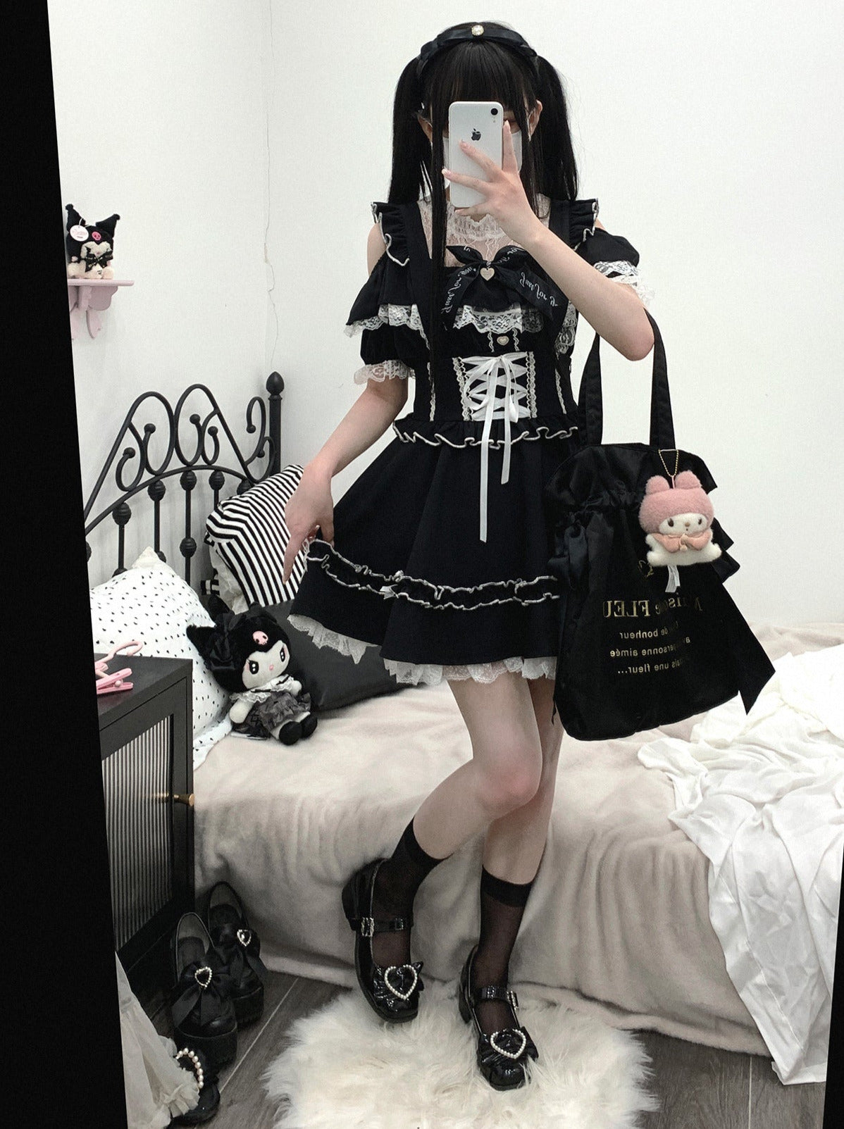 Flir Whauller Design ウエストレース アプリボン パフスカート