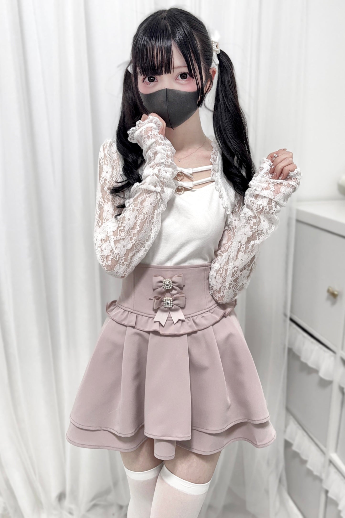 Lace Sheer Top Open Collar Reservations