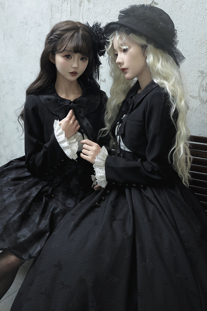 Princess Black Jumperskirt Lolita Top Lady + Cropped Silent