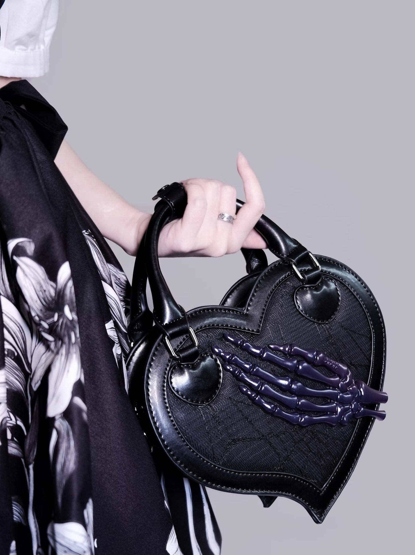 Heart Twilight Invitation Crow Skull Bag