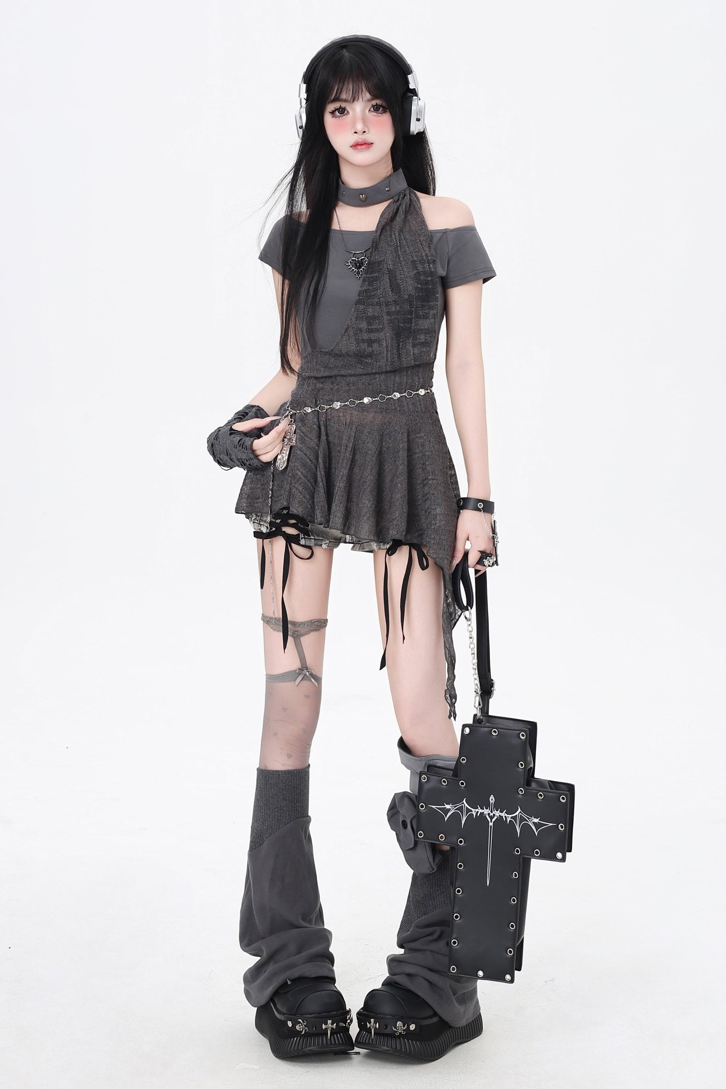 Top Off-the-shoulder Slim Dark Sweet