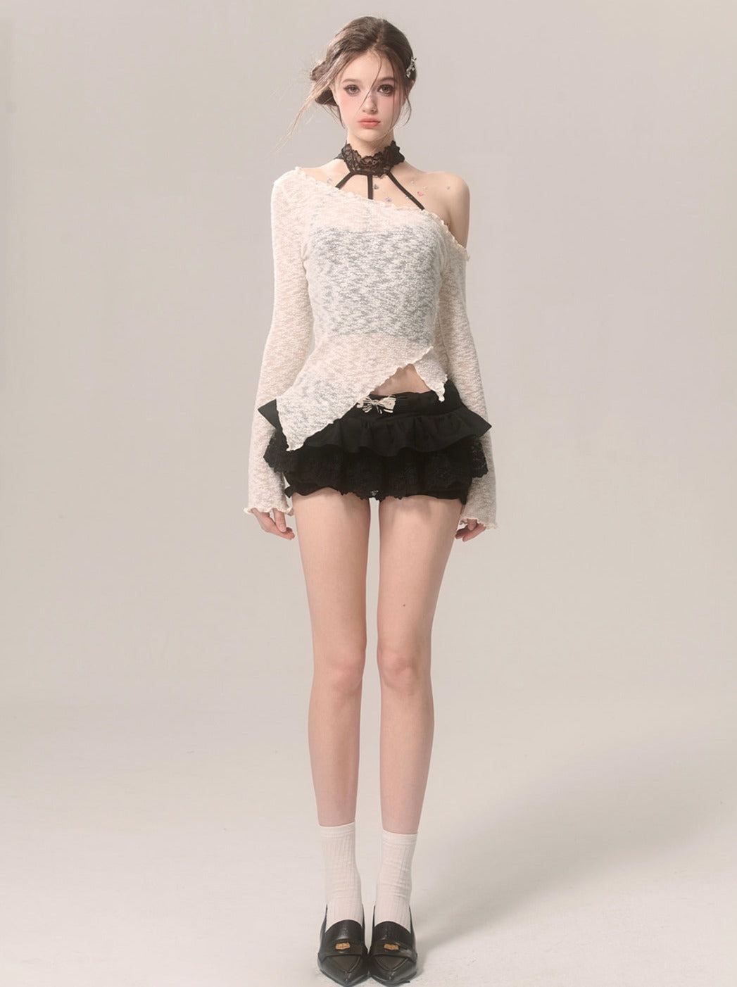 Lace Innerwear Top Halter-neck