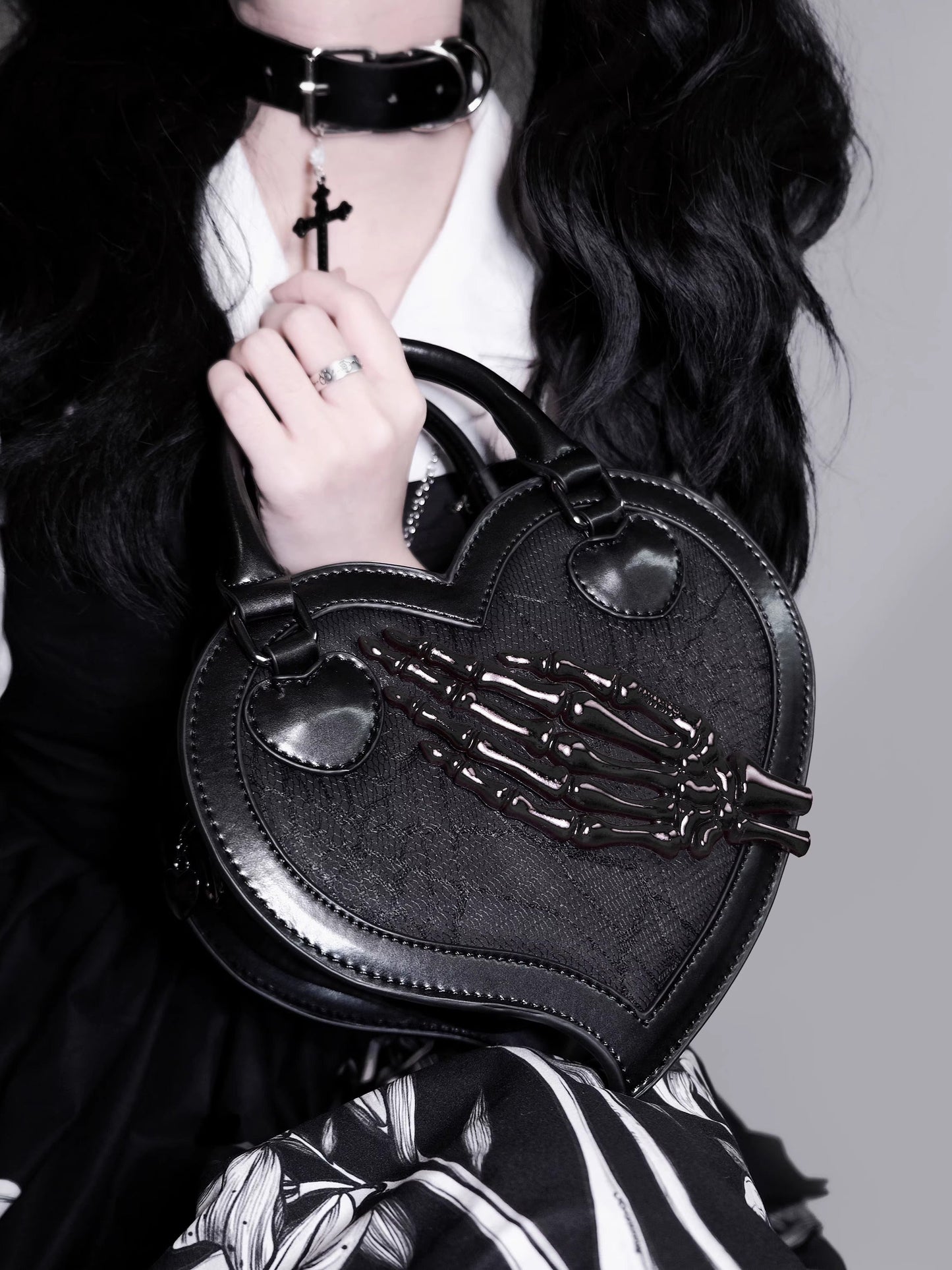 Heart Twilight Invitation Crow Skull Bag