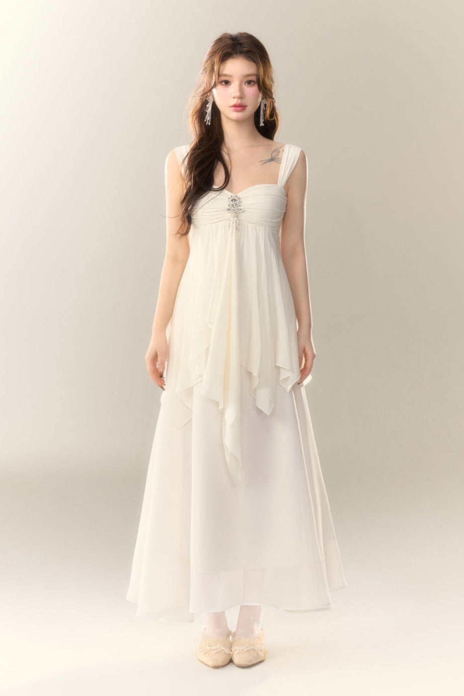 New Irregular Dress Coast Rhinestone Floating