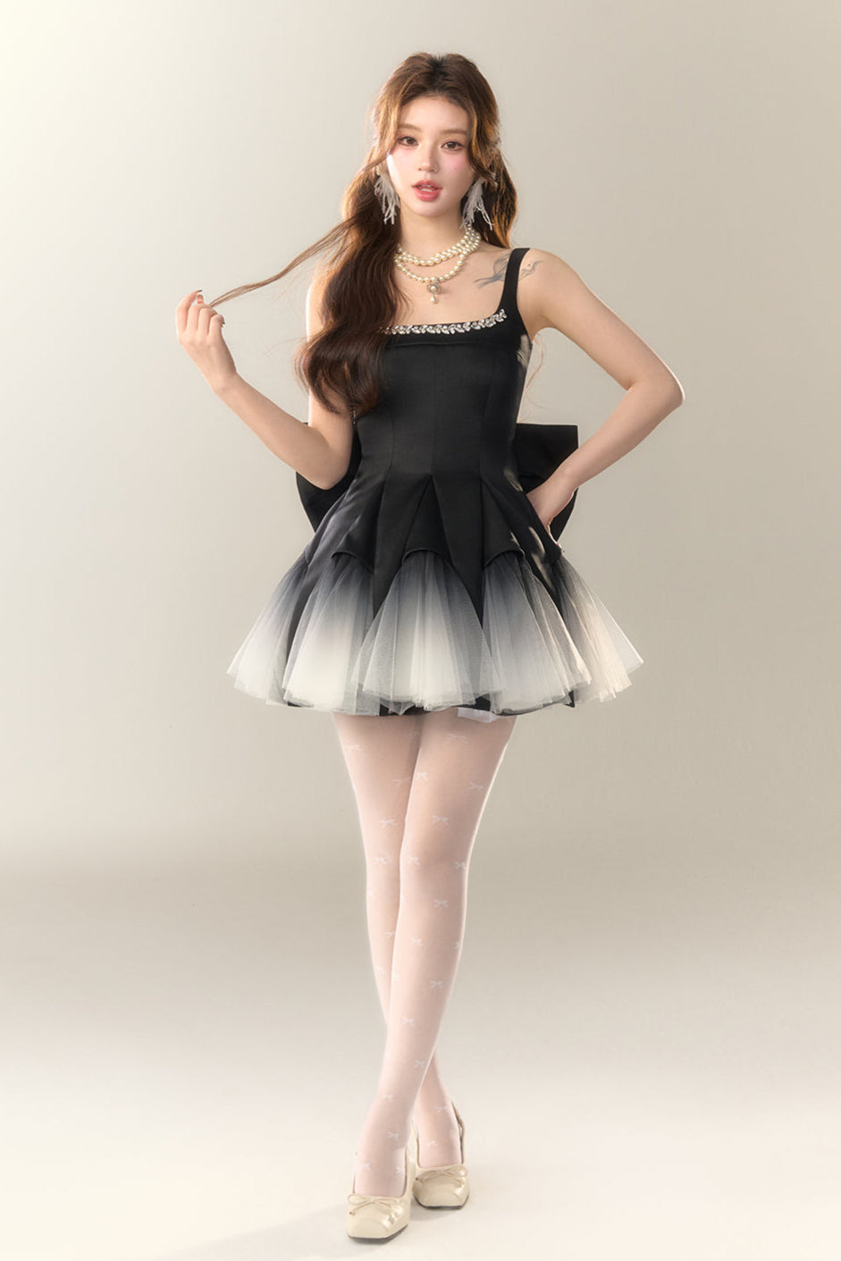 Dance Swan Gradient Princess Dress