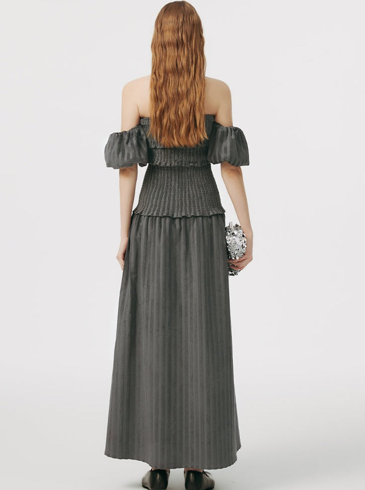 Top Long Tube Off-the-shoulder Dress