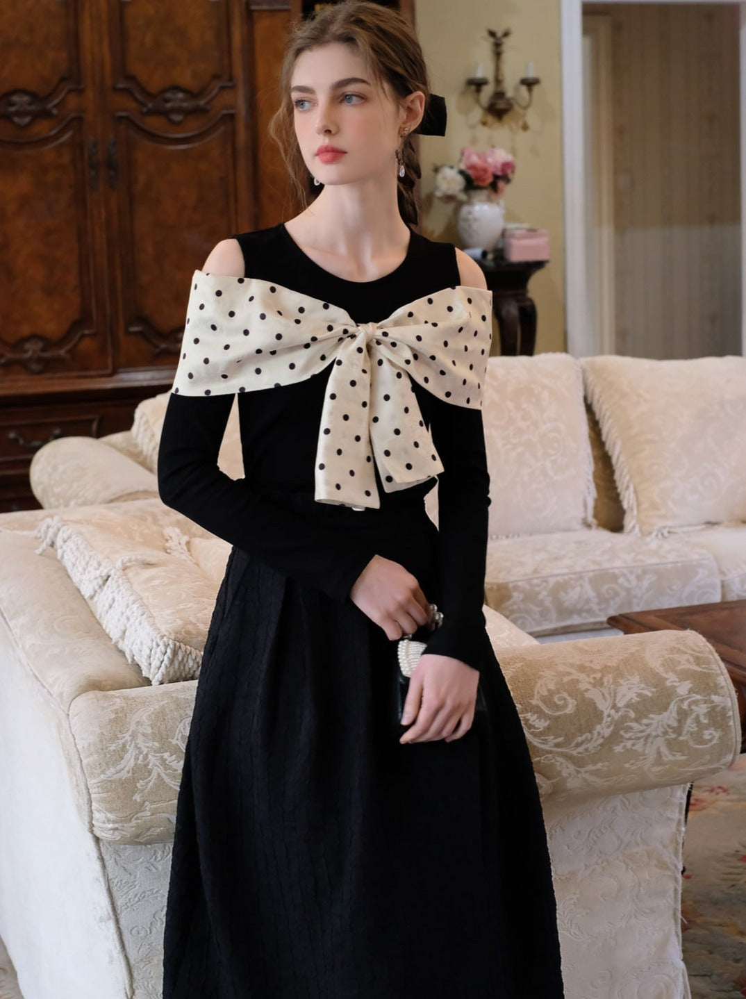 Long Skirt Brown Bob Top Dot Queen + Sugar