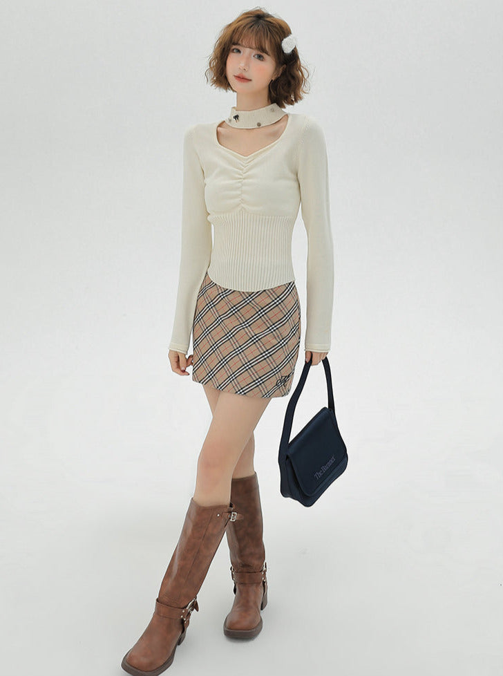 Slim Square Top Design Waist Neck Halter