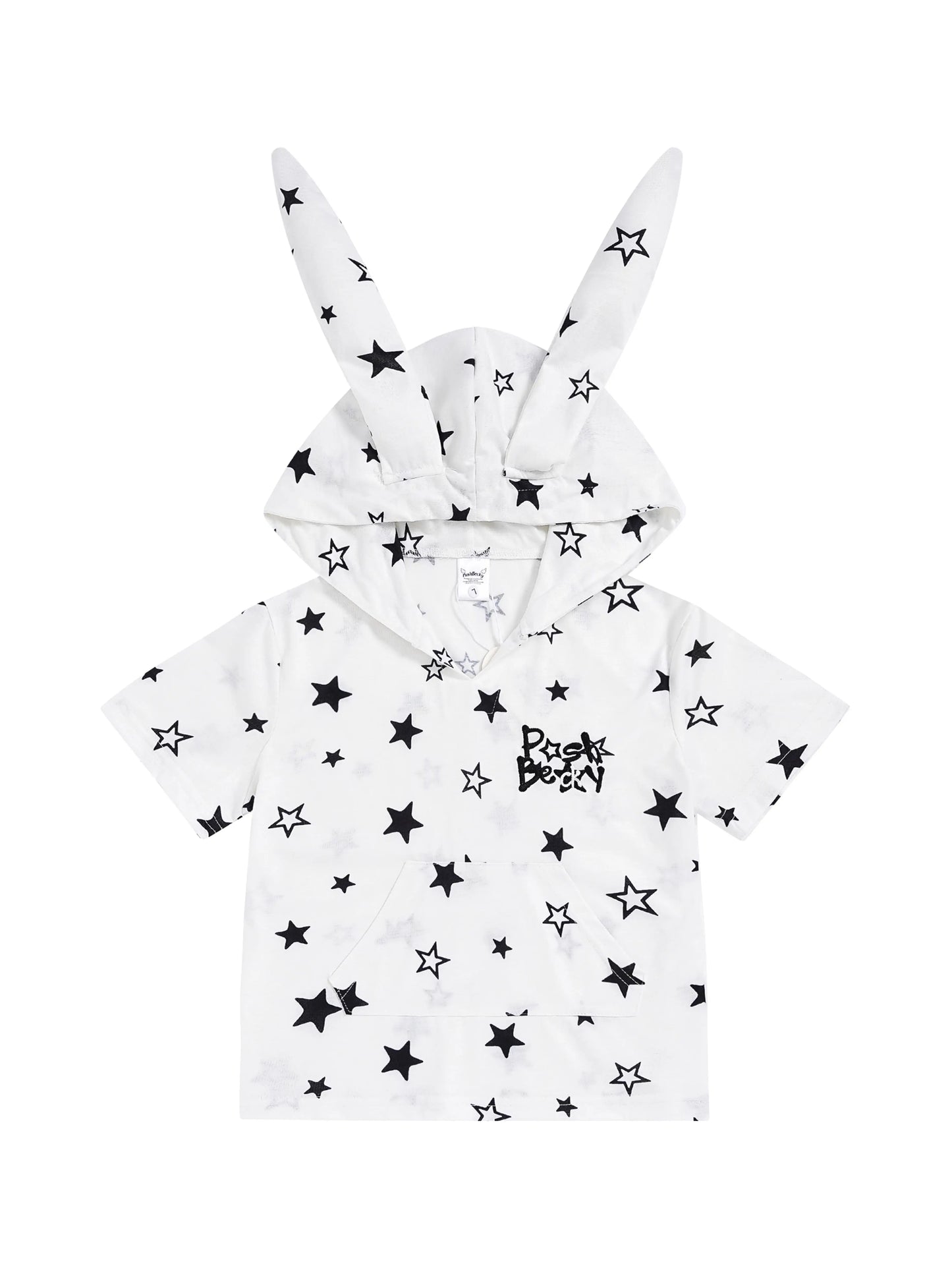 Lapin et T-shirt Foodie avec oreilles étoilées court