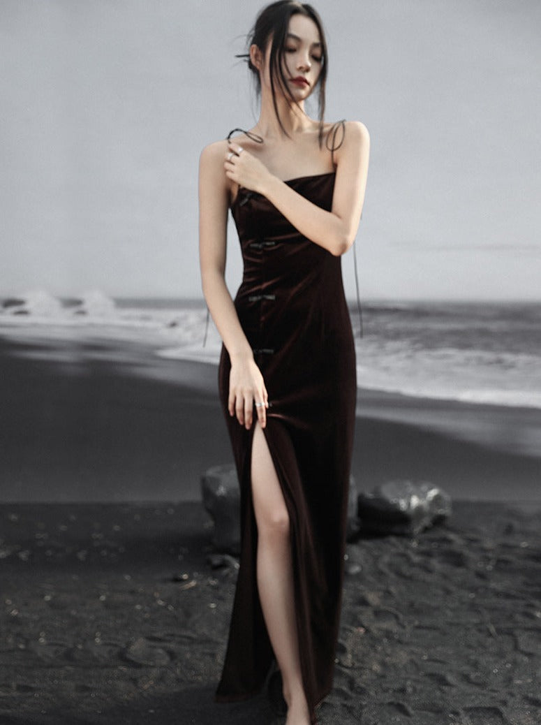 Buckle Dress China Summer Dark