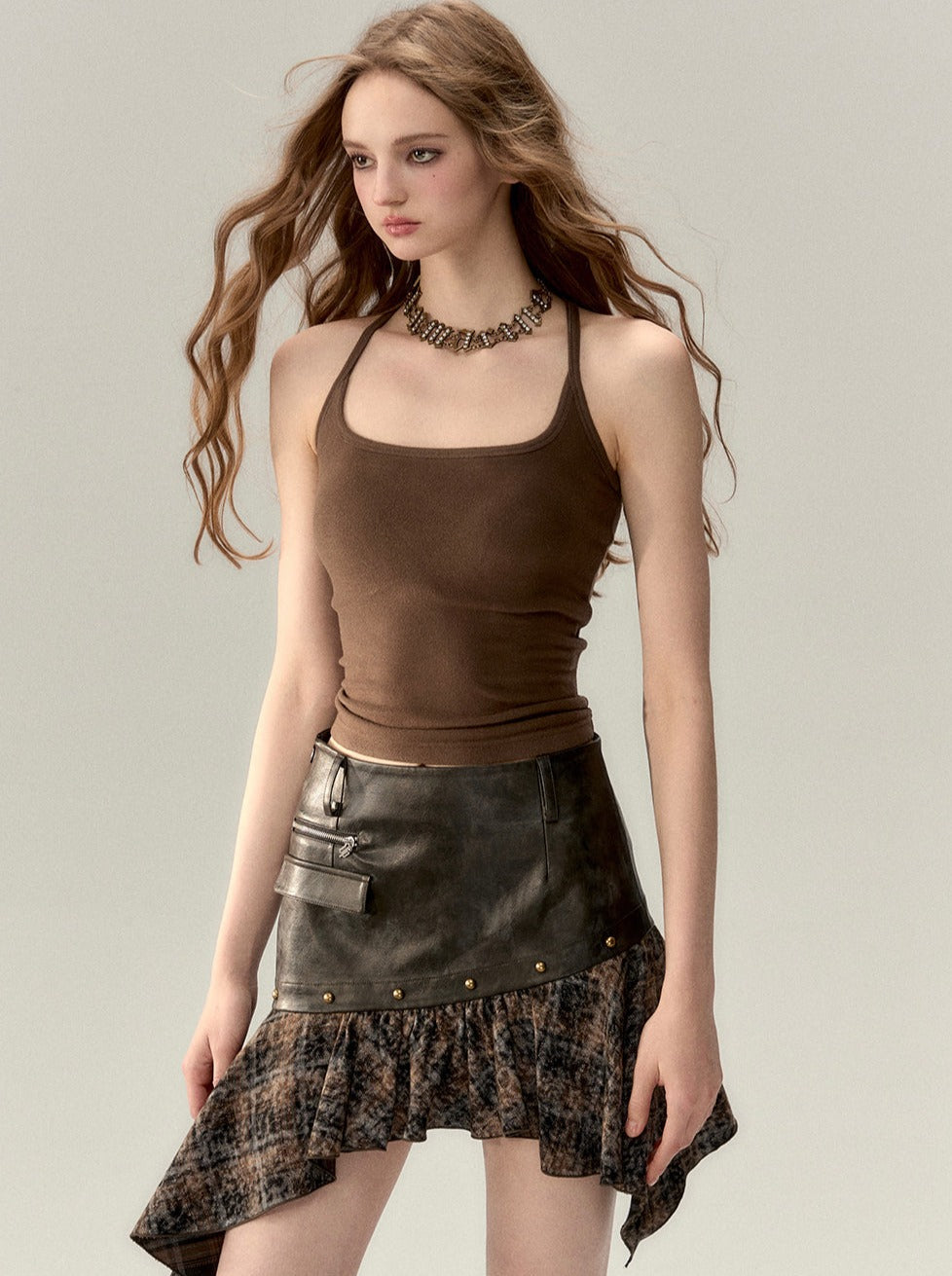 Camisole en tricot à bretelles pour fille sexy