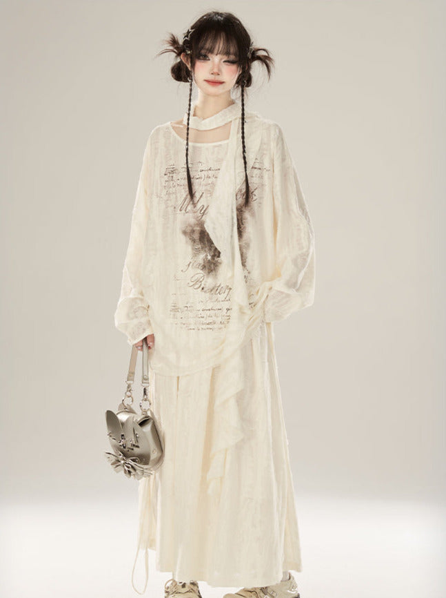 Skirt Butterfly Suit Blouse Style Waystrand Print + Top Swing