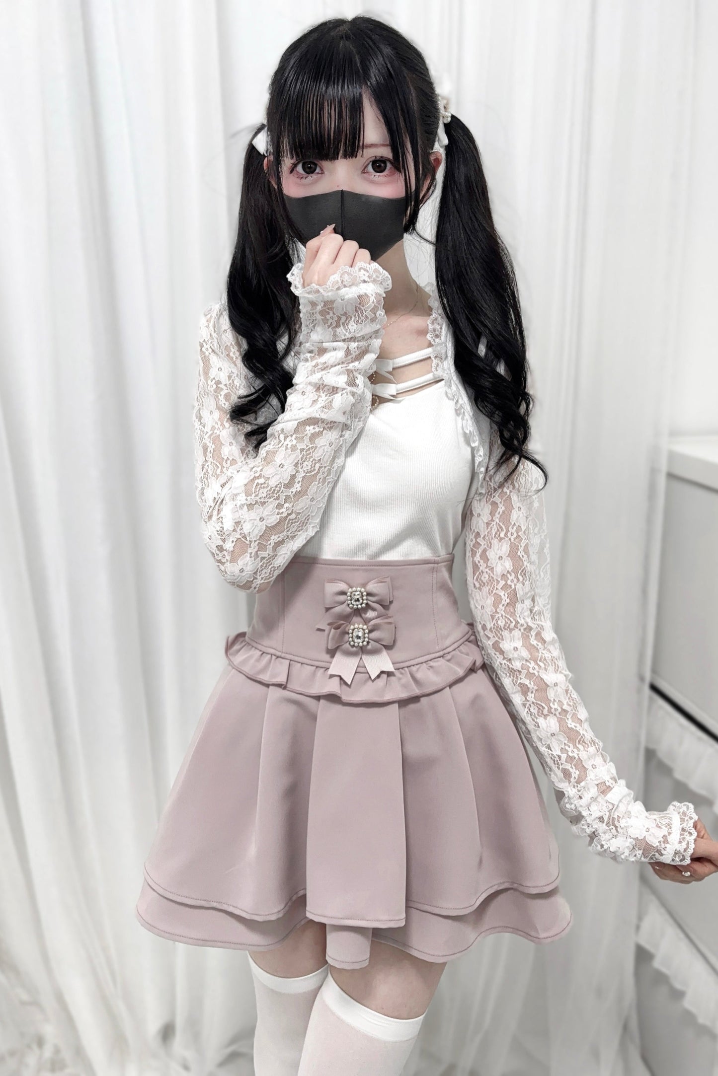 Lace Sheer Top Open Collar Reservations