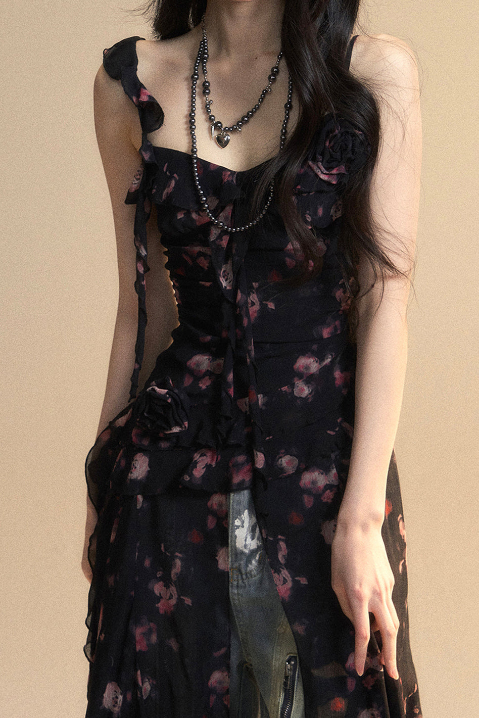 Chiffon Top Asymmetrical Wildflower Reservations Camisole