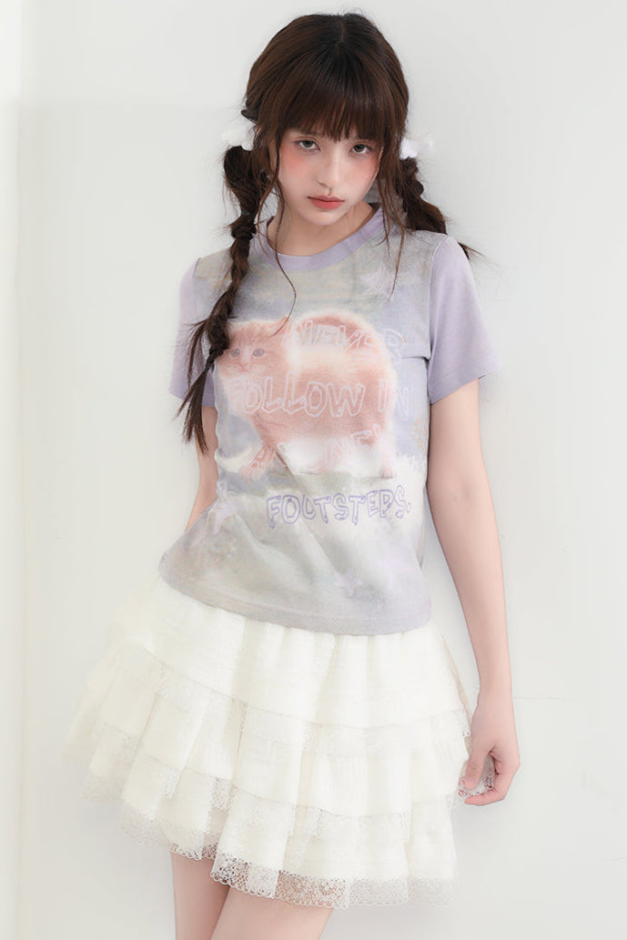 Cat Top Neck Round