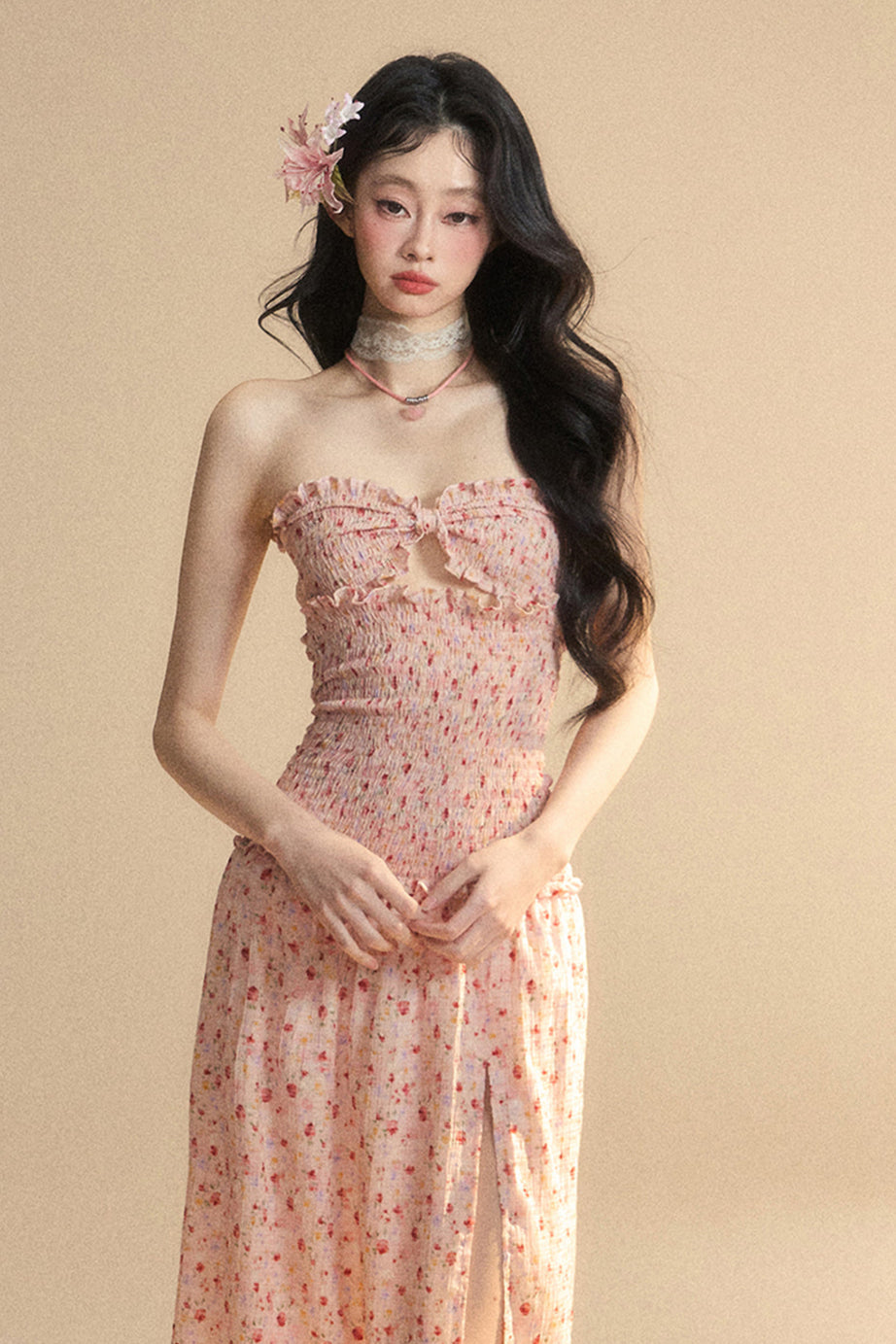 Girl Long Sweet Dress Tube Top