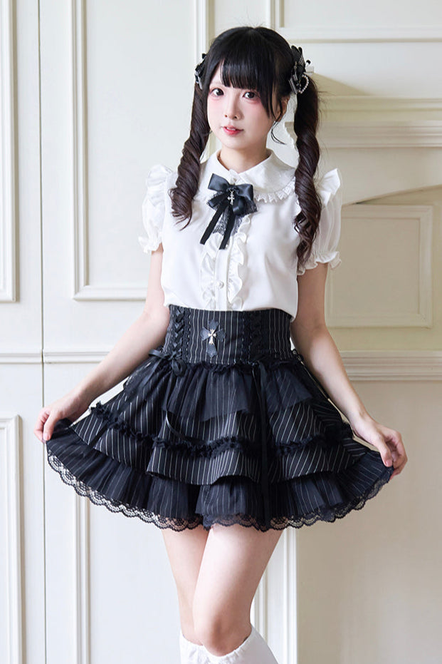 Sleeve Wide Blouse Gothic Lace